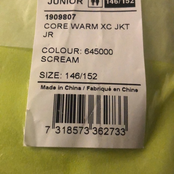 Core Warm XC jr unisex performance sport/casual jacket sz 14 - Picture 3 of 3